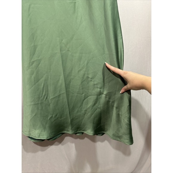 NWD Know One Cares [ Small ] Satin Bias Cut Maxi Dress in Green #7119 - Picture 12 of 16